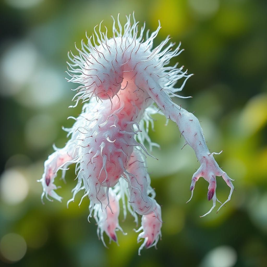 Translucent Humanoid Blob in Photorealistic 8K