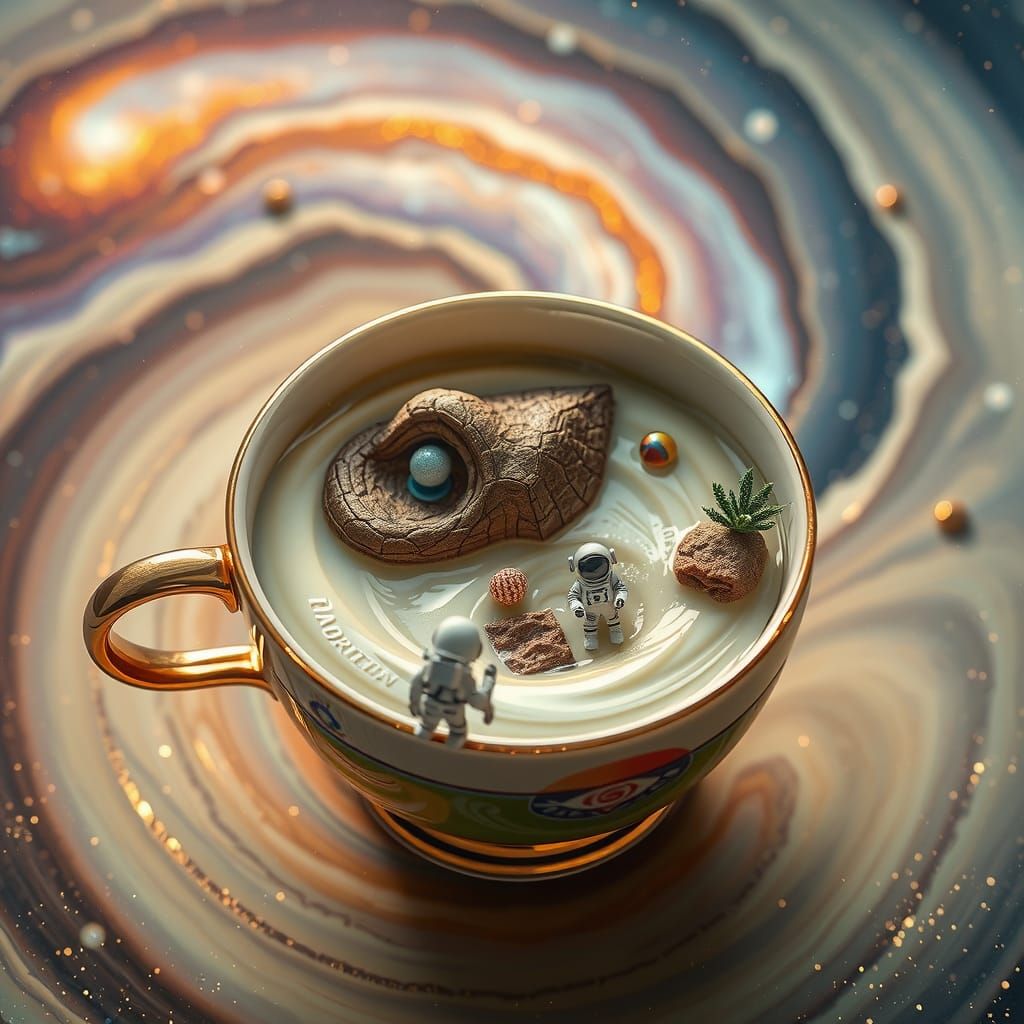 Galaxy in Teacup: Astronauts Explore Miniature Worlds