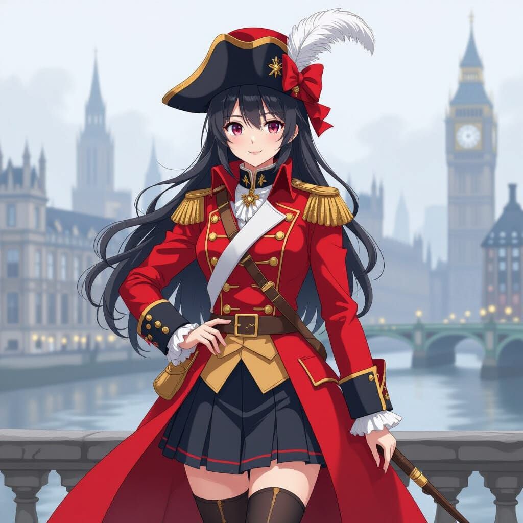 18th Century Girl in Anime Key Visual Style