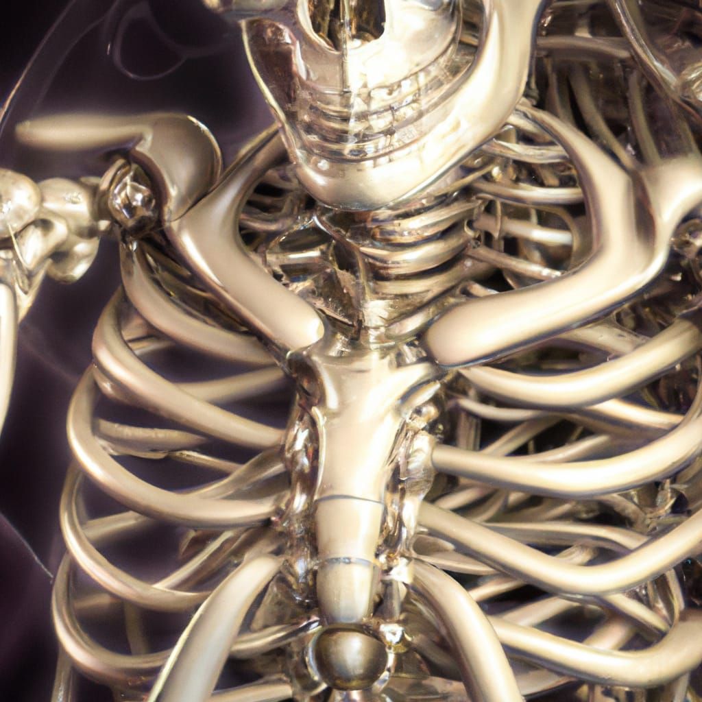 Ultra-Realistic Cybernetic Skeleton Digital Painting
