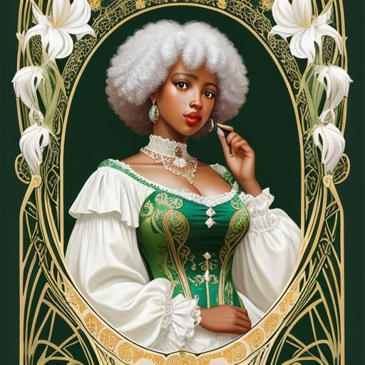 Art Nouveau Rococo: Lily of the Valley with Women