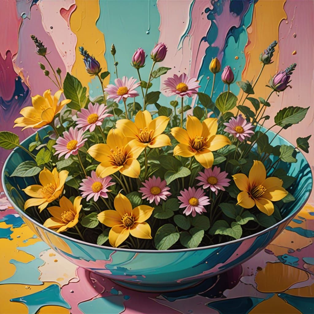 Surreal Floral Macro Art in Vibrant Colors