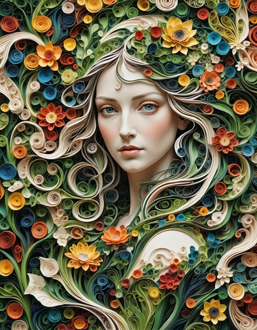 Mother Nature in Her Radiant Garden, Impressionism