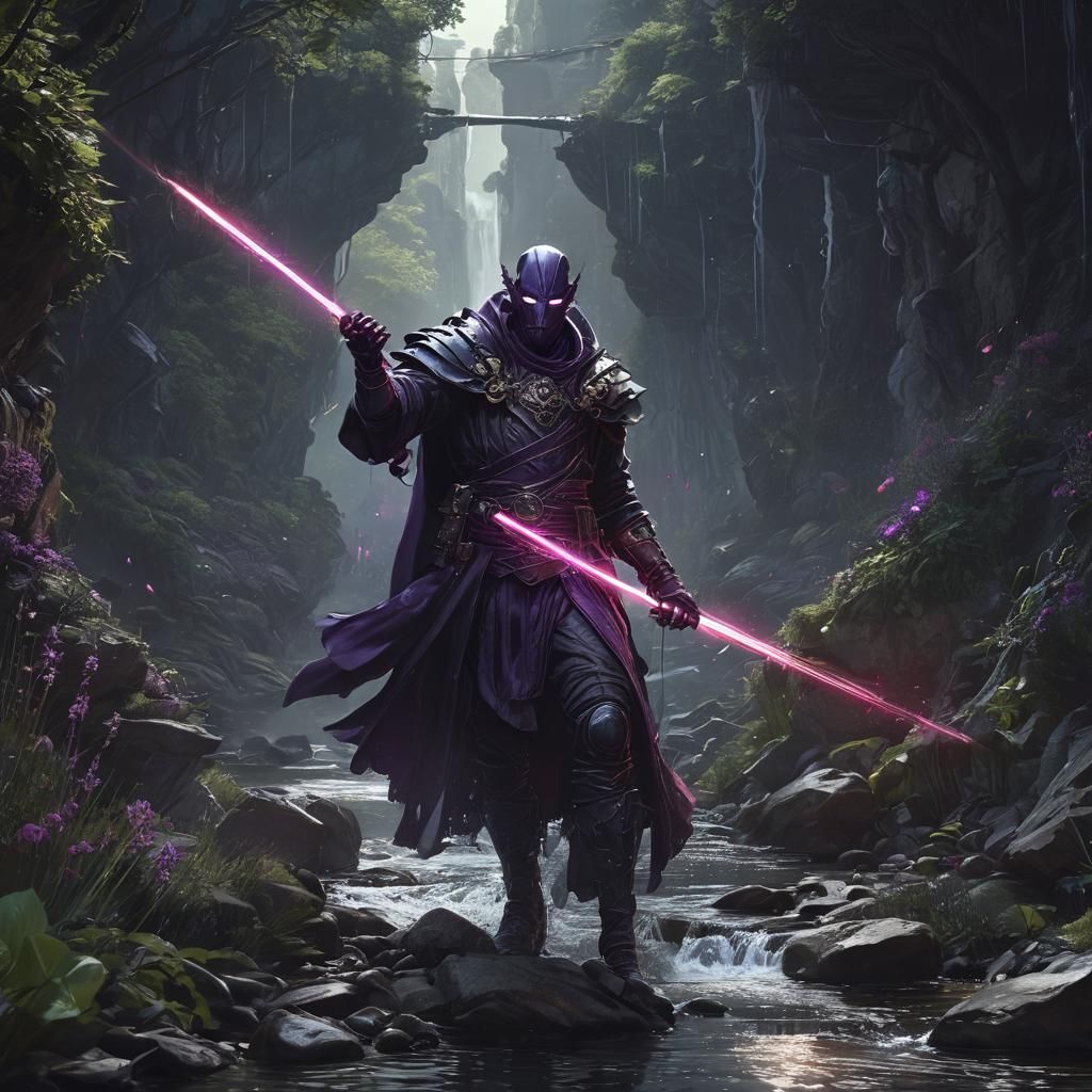 Super Villain Unleashes Laser Beams: Dark Fantasy Art