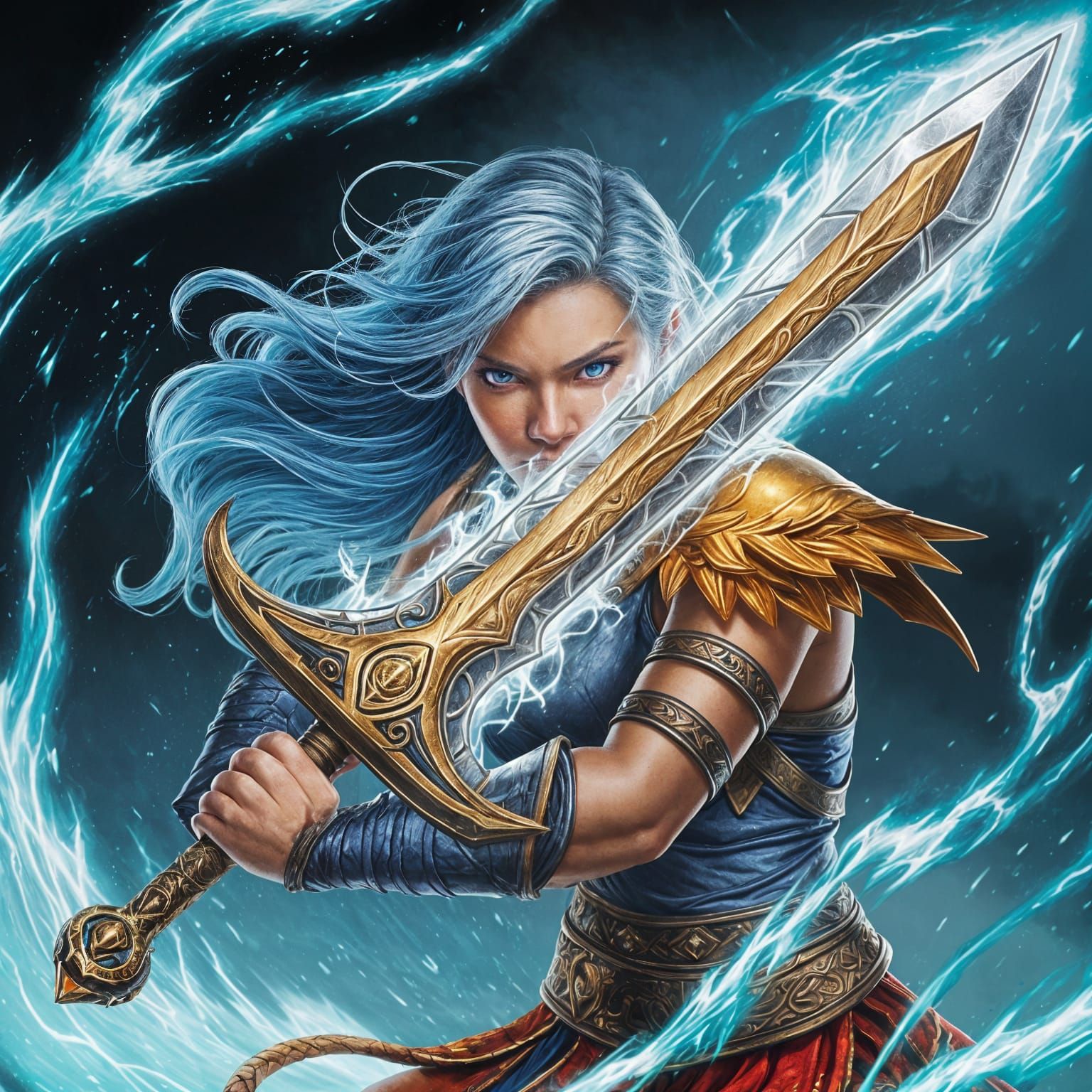 Eira Shadowglow Wields Maelstrom's Fury, a Tempestuous Eleme...