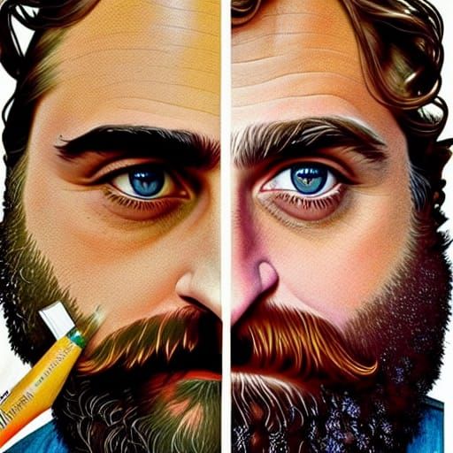 Joaquin Phoenix and Zach Galifianakis Portrait