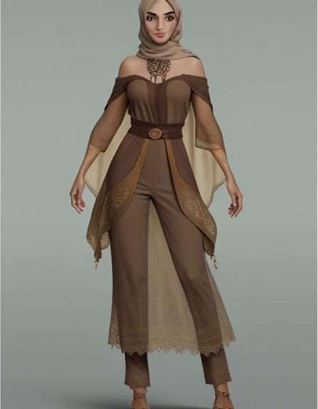 Desert Oasis: Medieval Arab Fashion Concept Art