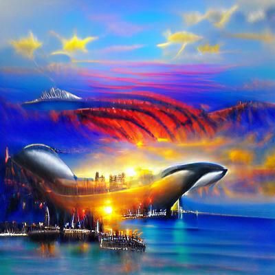 Whale Tail Silhouette at Daybreak