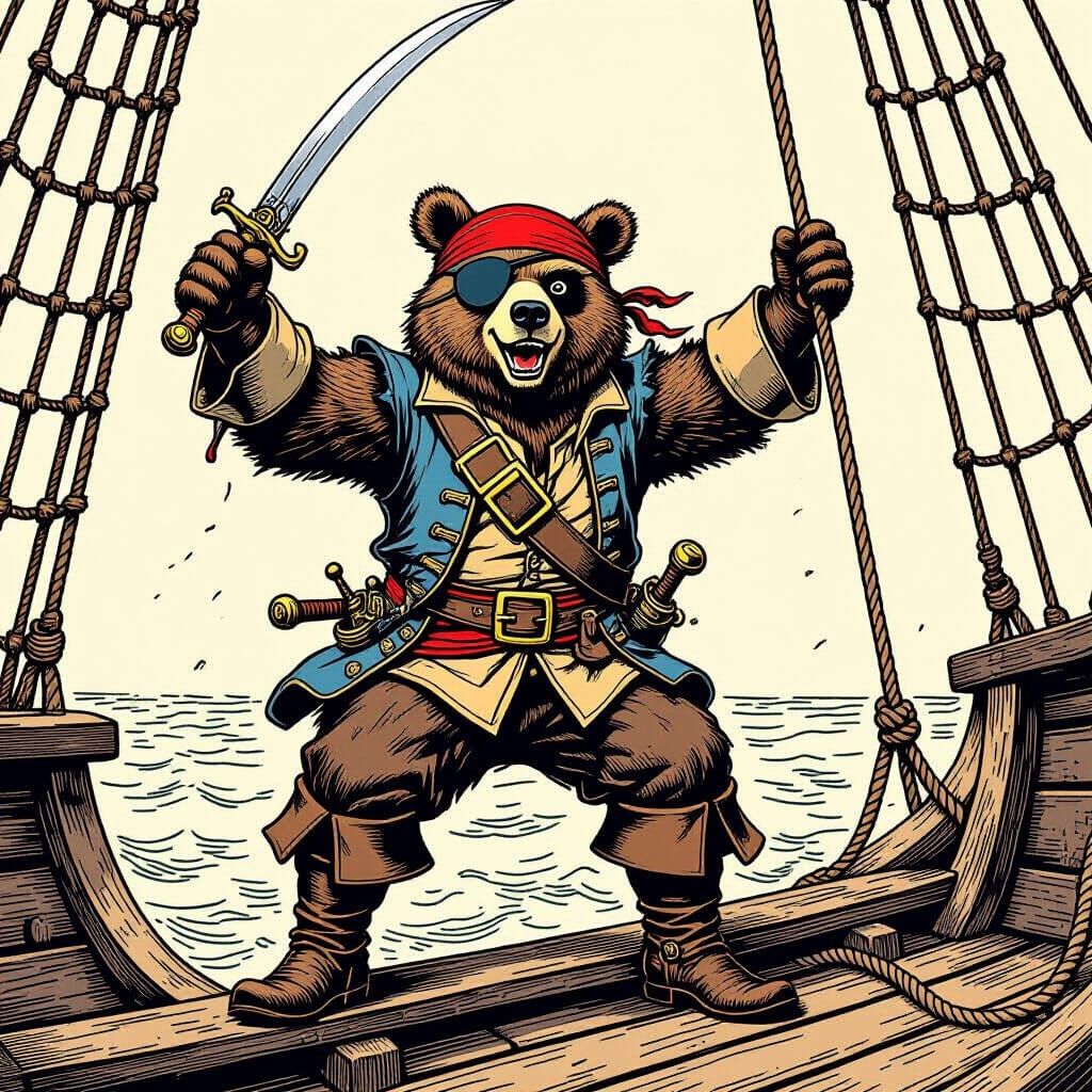 Baloo the Pirate Bear Calls to Battle