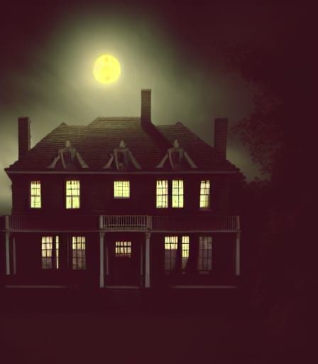 Eerie Dutch-Style Haunted Mansion: Horror Movie Poster