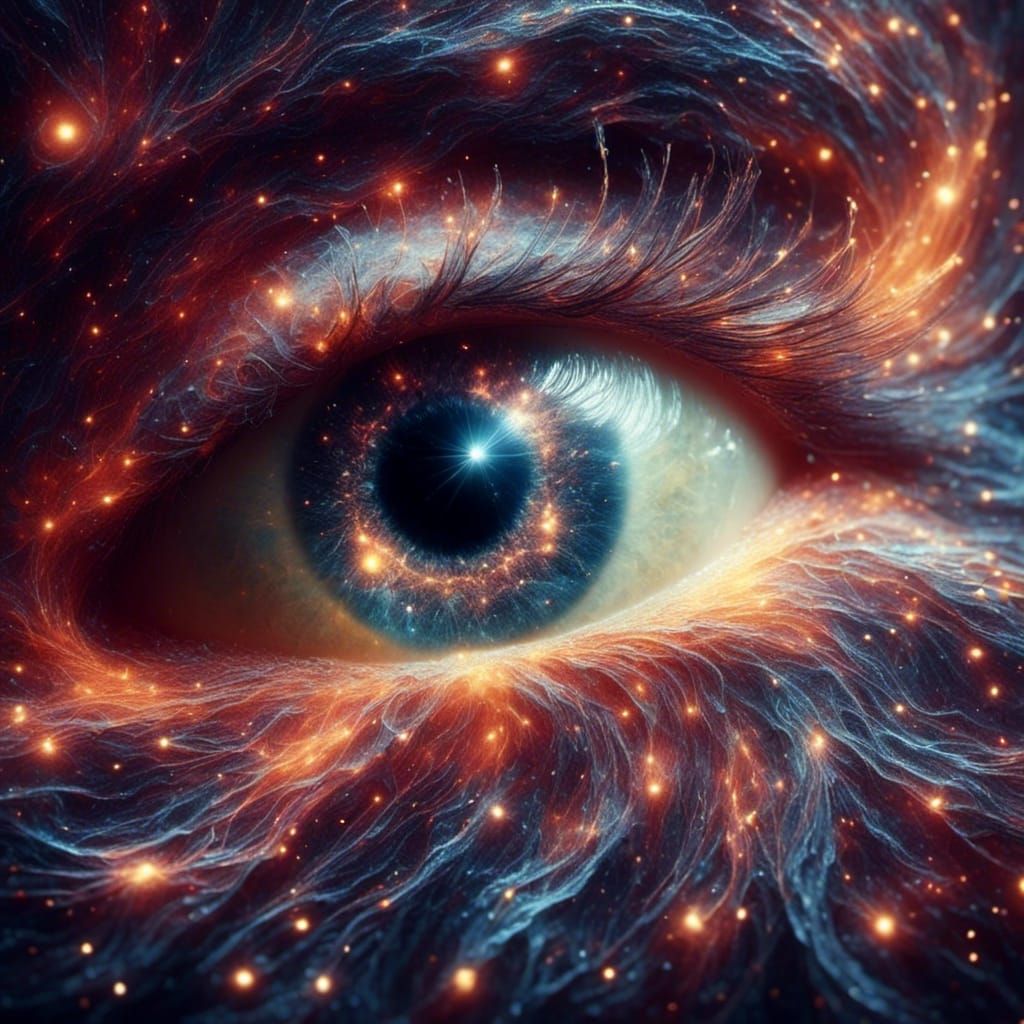 Mesmerizing Cosmic Reflection in Deep Eyes