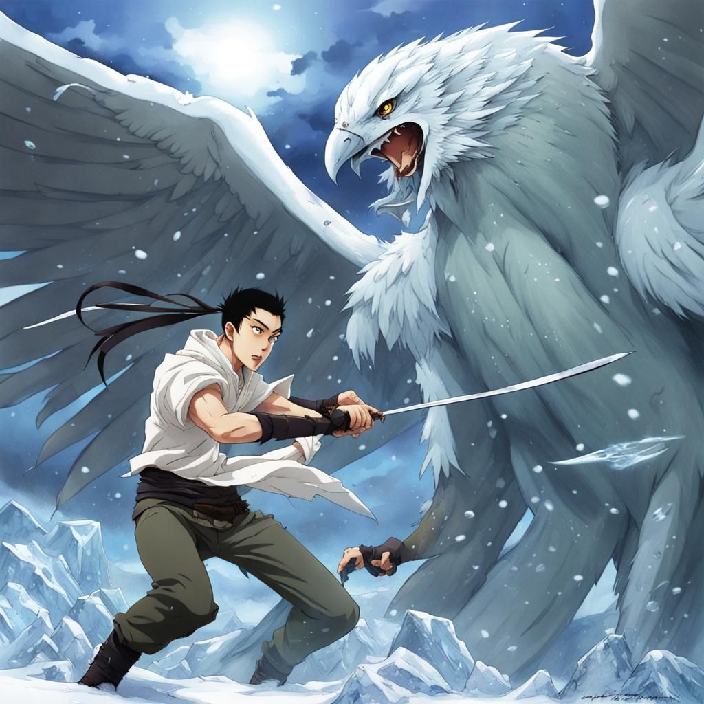 Fight of the Ice Harpy