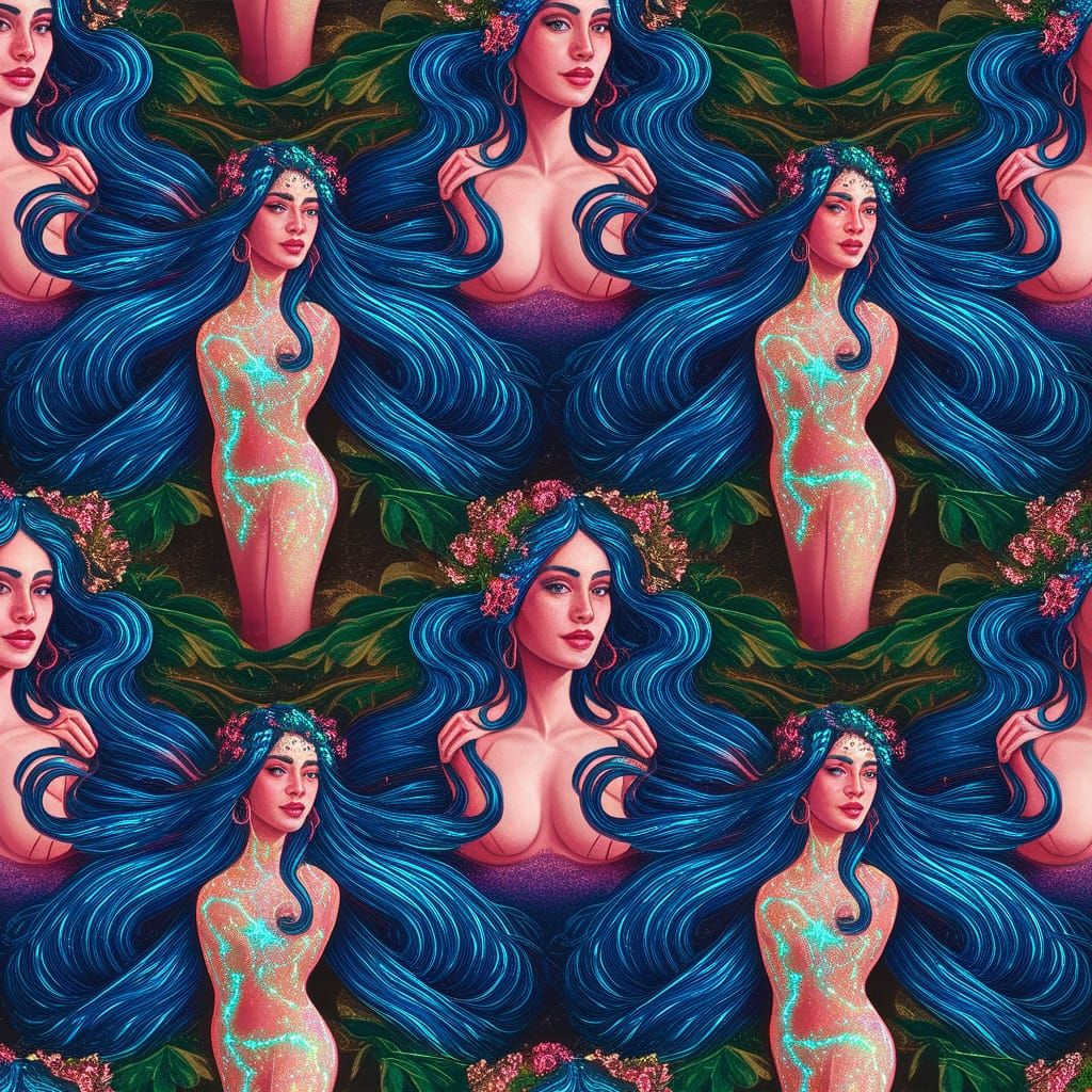 Goddess Patterned Socks with Bioluminescent Tattoos