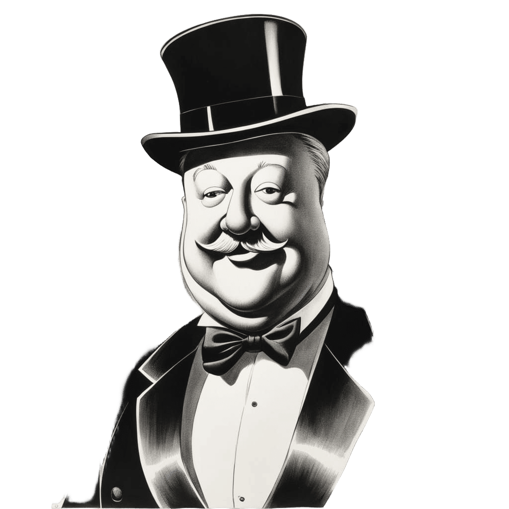 Orchestra Conductor Caricature in Hirschfeld Style