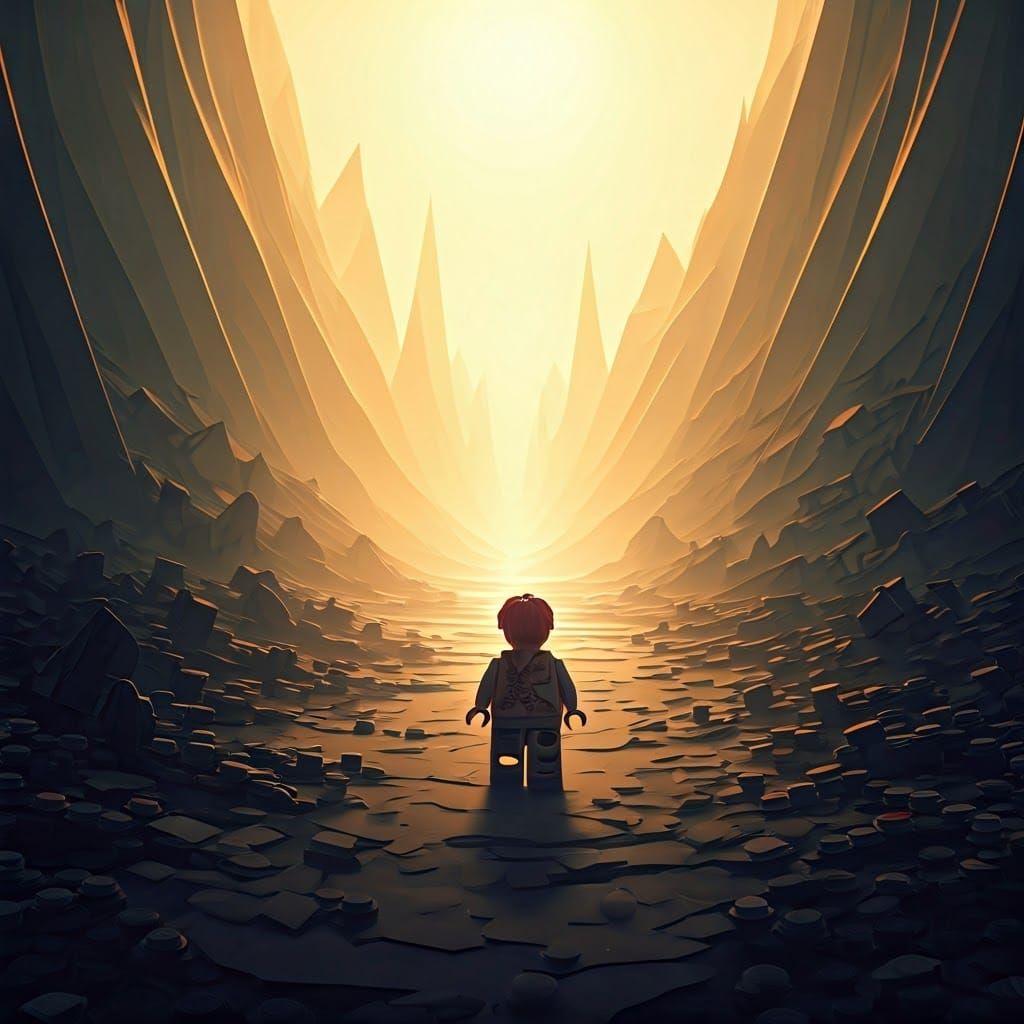 LEGO Hero in Origami Papercraft Wilderness