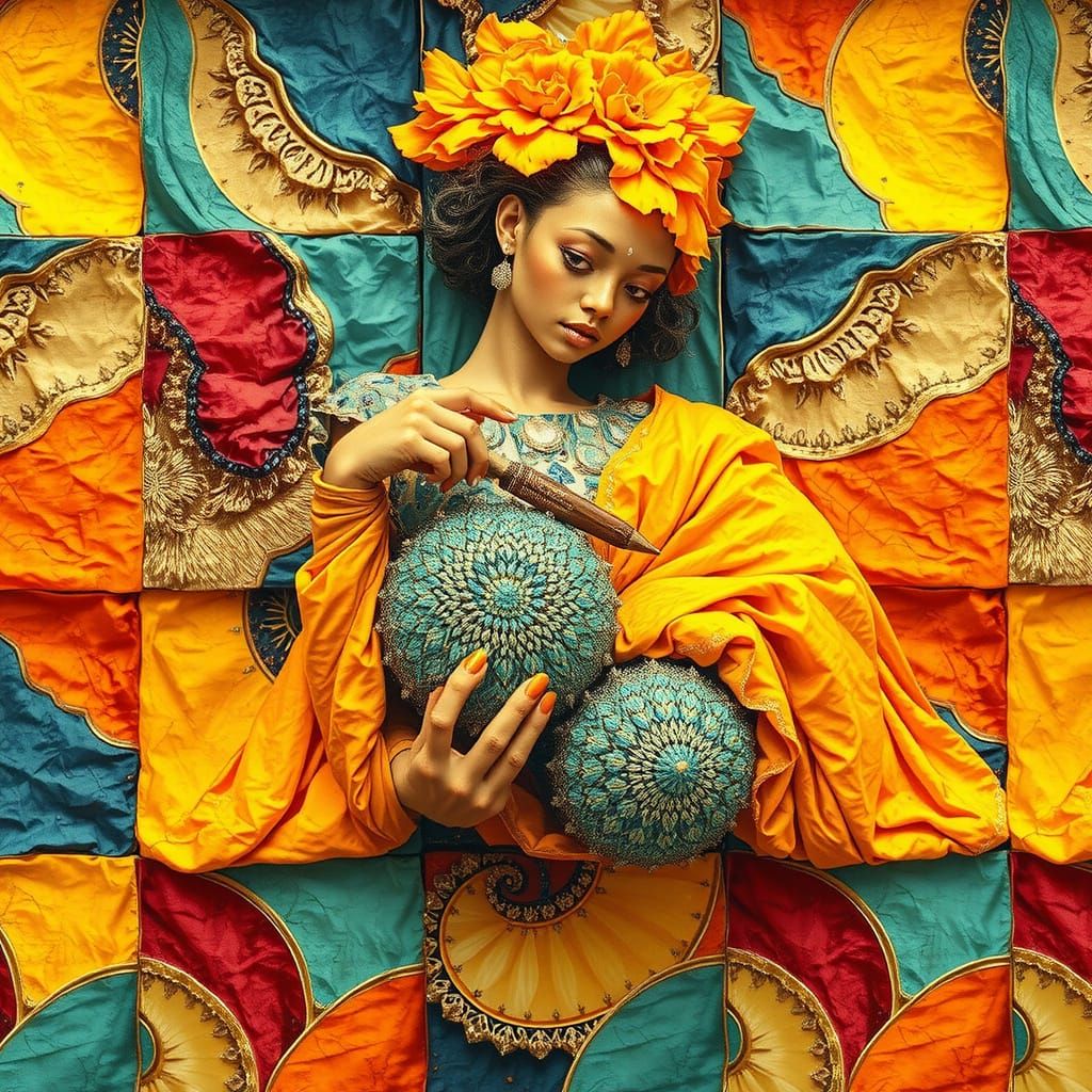 Hyperrealistic Cinematic Masterpiece with Triadic Colors