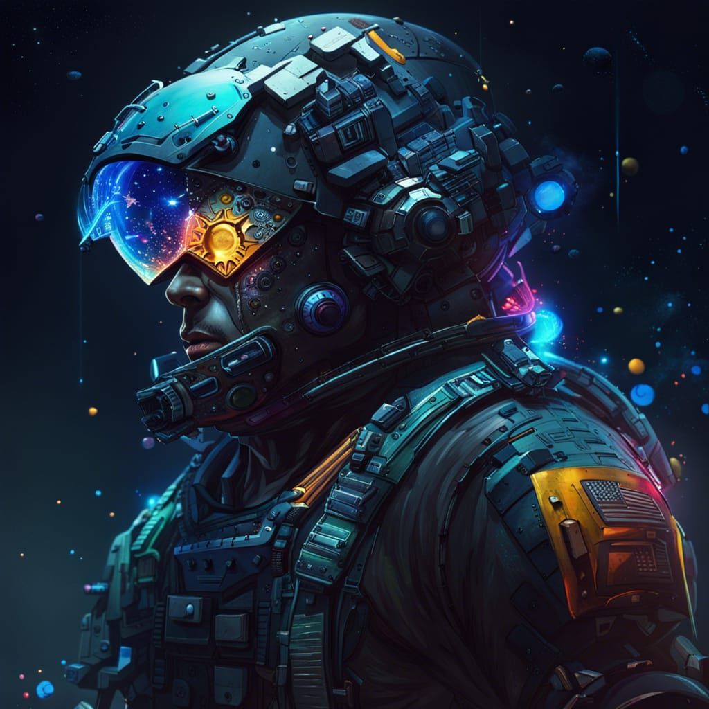 Hyperrealistic Space Fantasy Military Base Concept Art