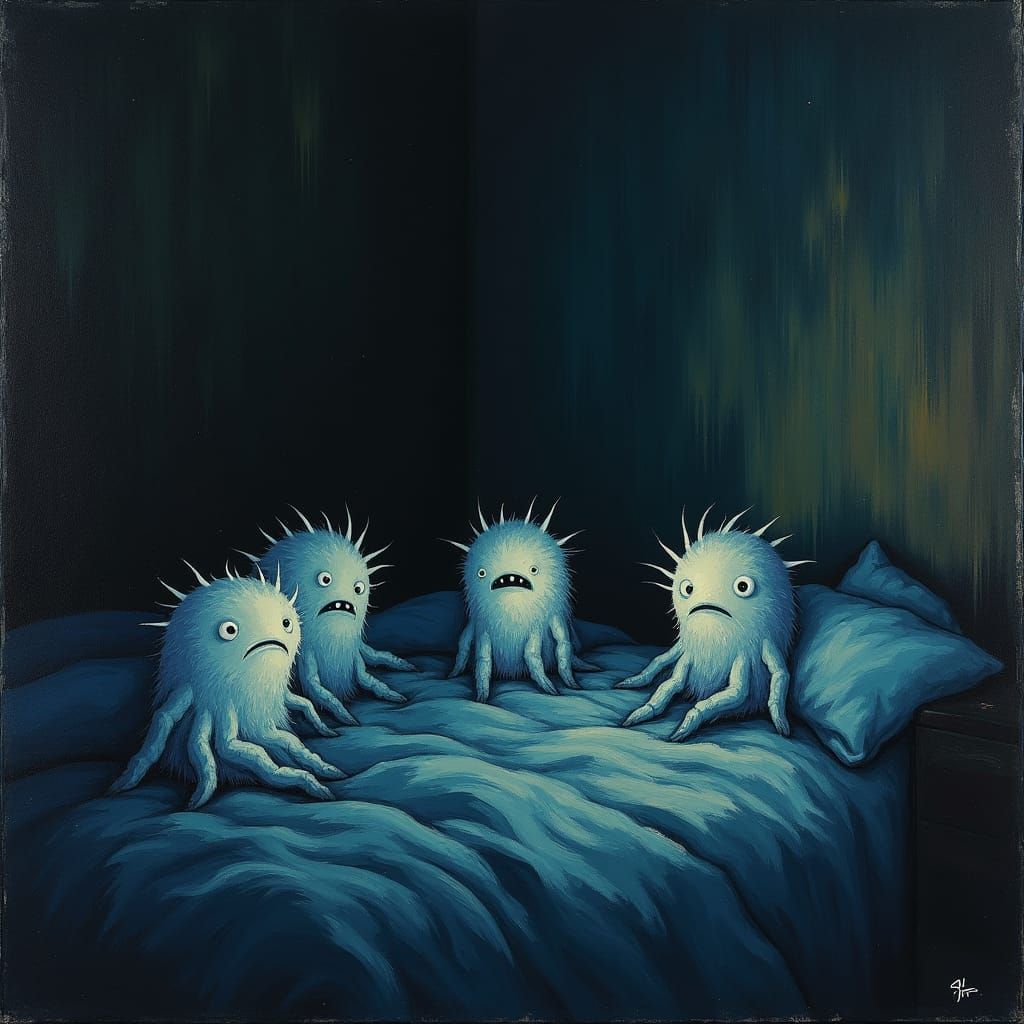 Whimsical Depression Monsters in Gouache and Watercolor