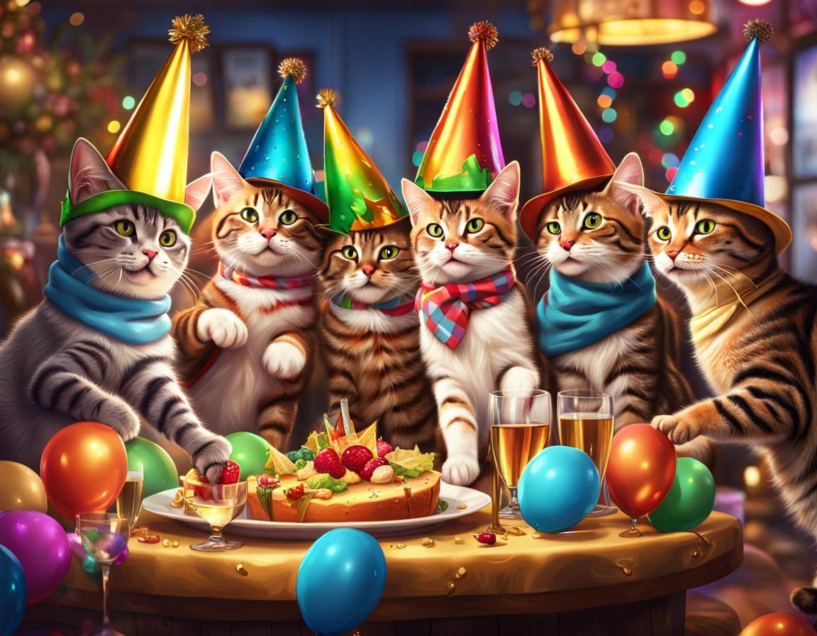 Cat New Year's Party 3