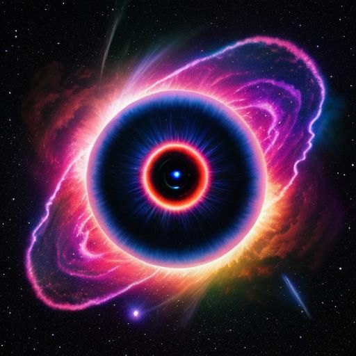 Cat's Eye Nebula: Holographic Cosmic Illustration