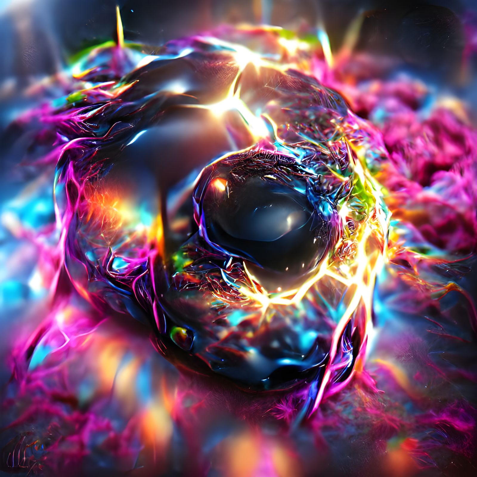 Iridescent Supernova Explosion in Hyperrealism