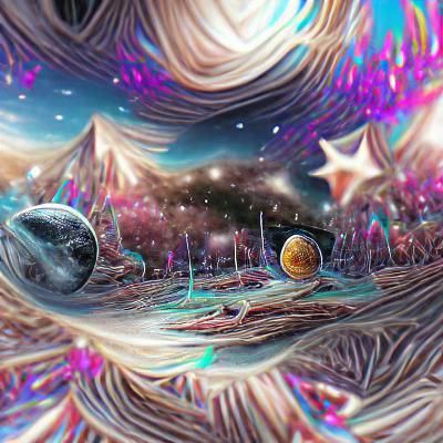 Ringed Planet in Astral Cosmic Style
