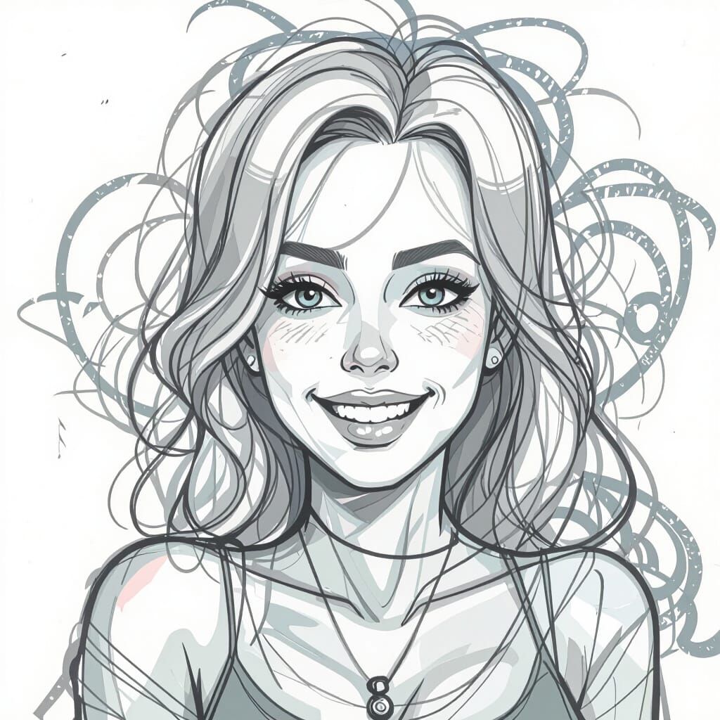 Woman in Grisaille with Tetradic Accents