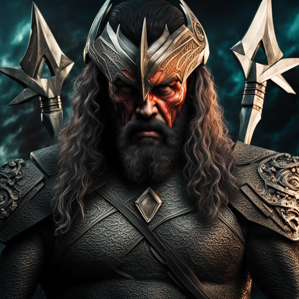 Aquaman as a Klingon Warrior: Hyperrealistic HDR Portrait