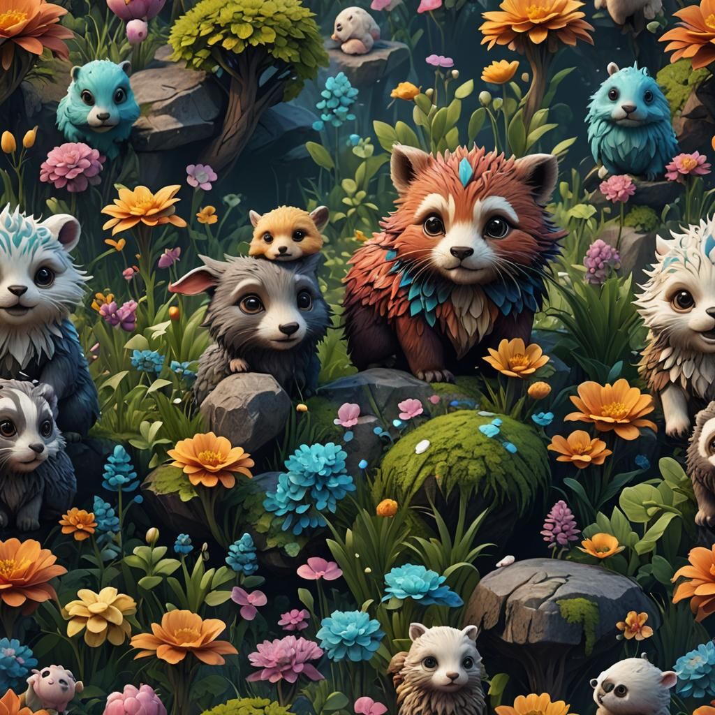Fantastical Cute Animal in Detailed Matte Painting