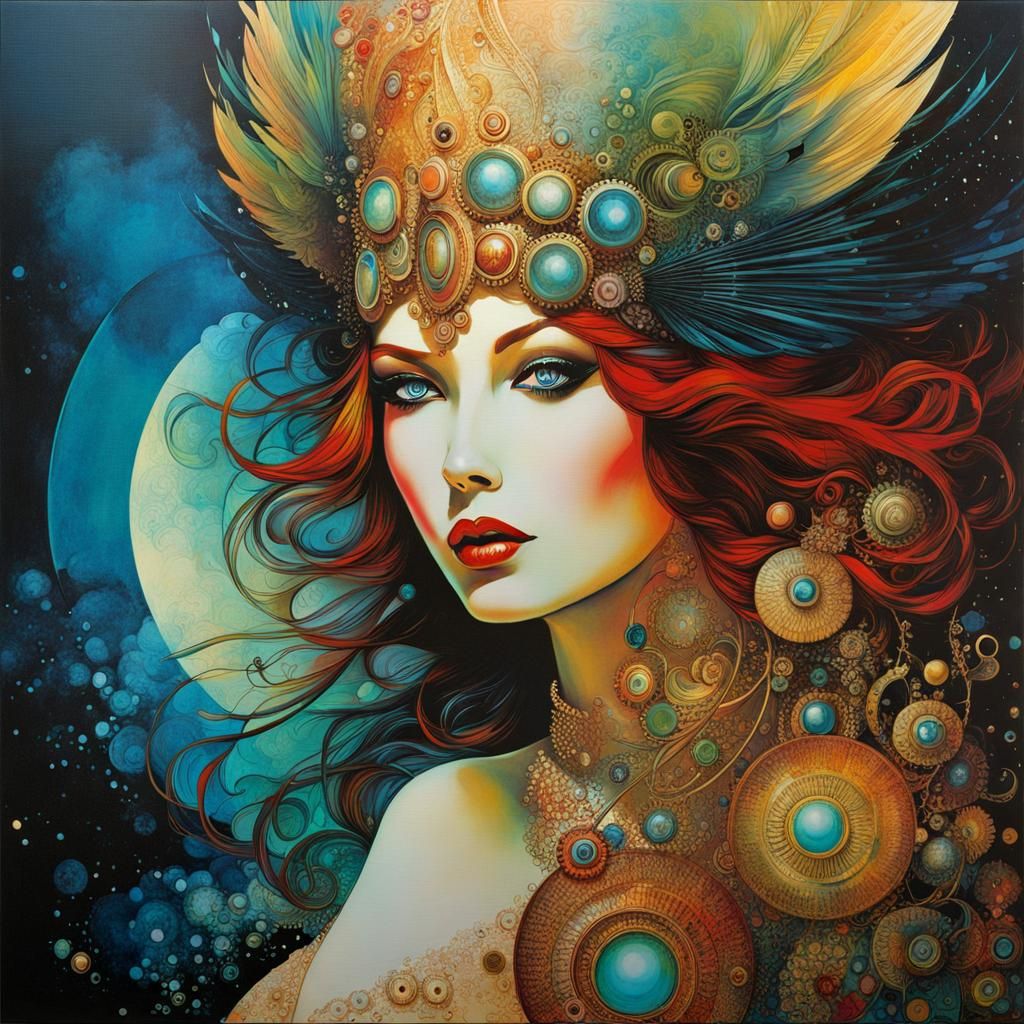 Psychedelic Quadrophenia in Alcohol Ink Style