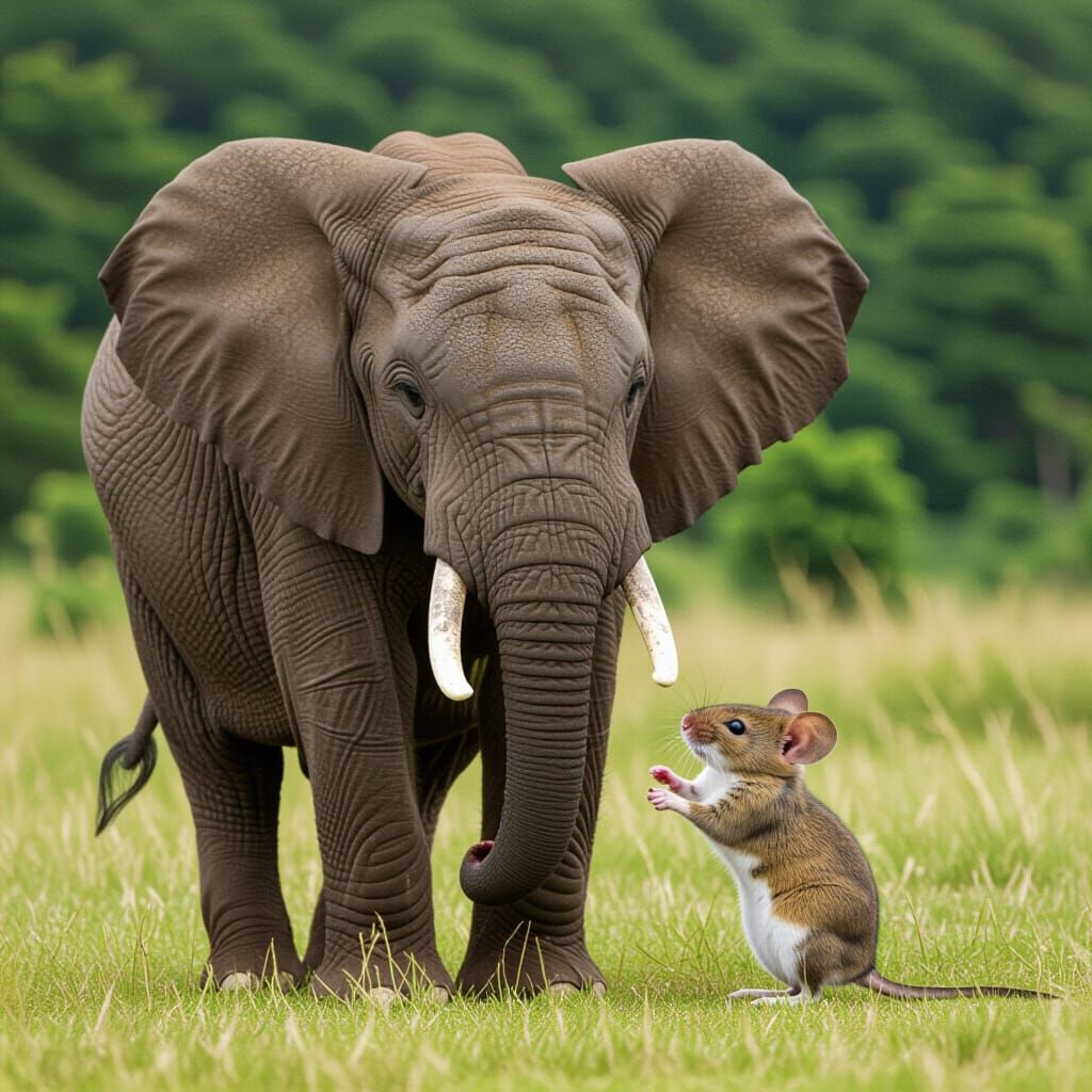 Elephant and Mouse: Unlikely Best Friends