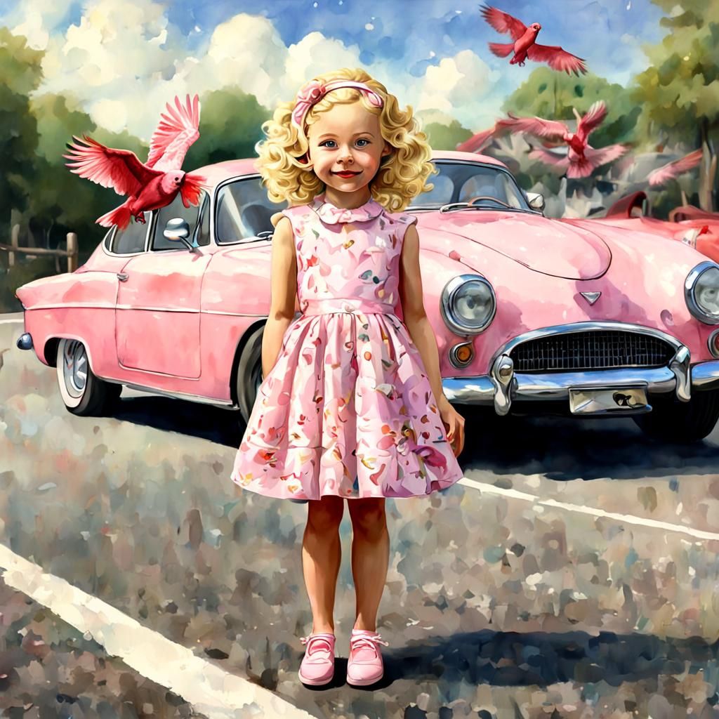 La petite fille aux oiseaux...