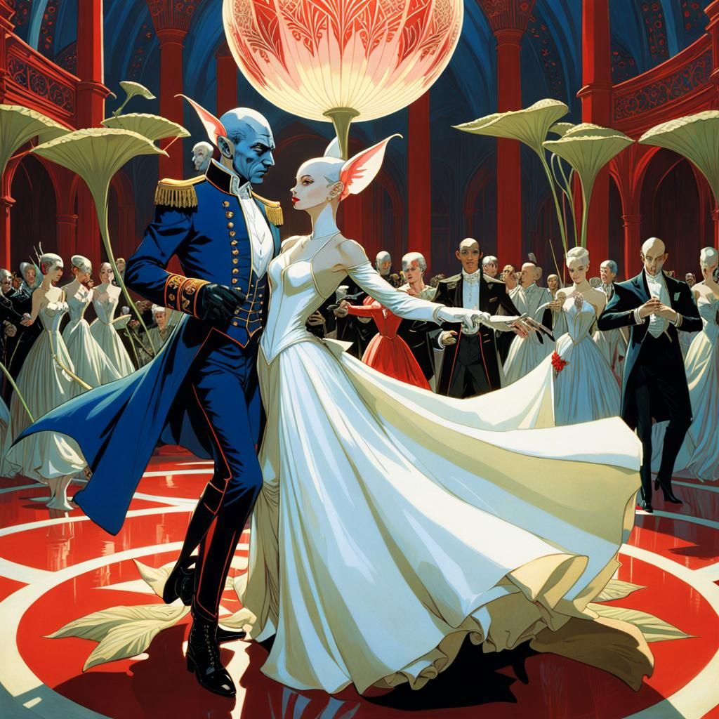 Goblins' Futuristic Ball: A Photorealistic Dance