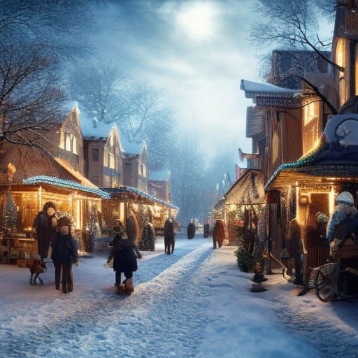 Winter in Holland Village: Digital Matte Painting