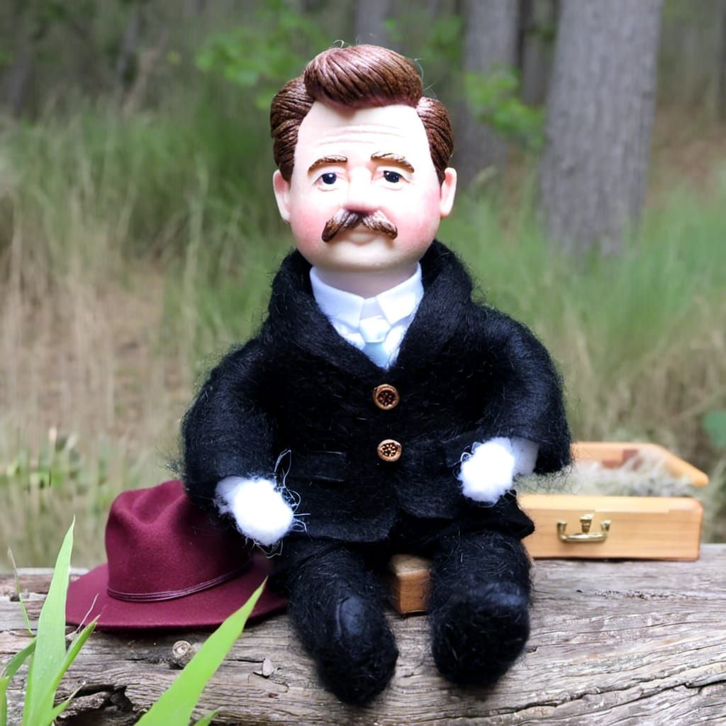 Zen Master Doll Portrait with Third Eye