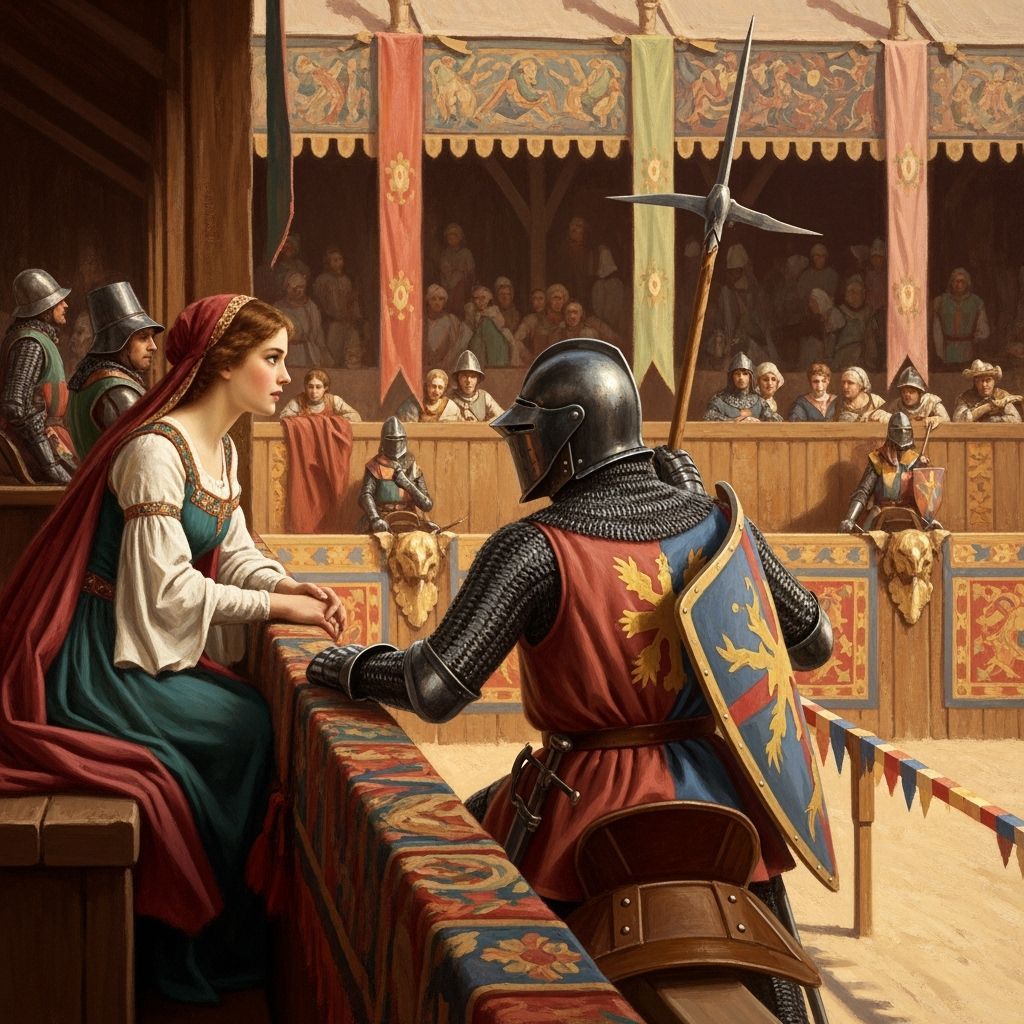 Medieval Romance: Woman and Knight at Joust