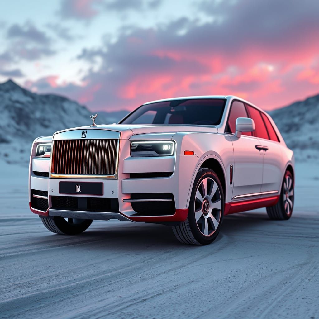 Luxury Fantasy Rolls-Royce Cullinan in Detailed Matte Painti...