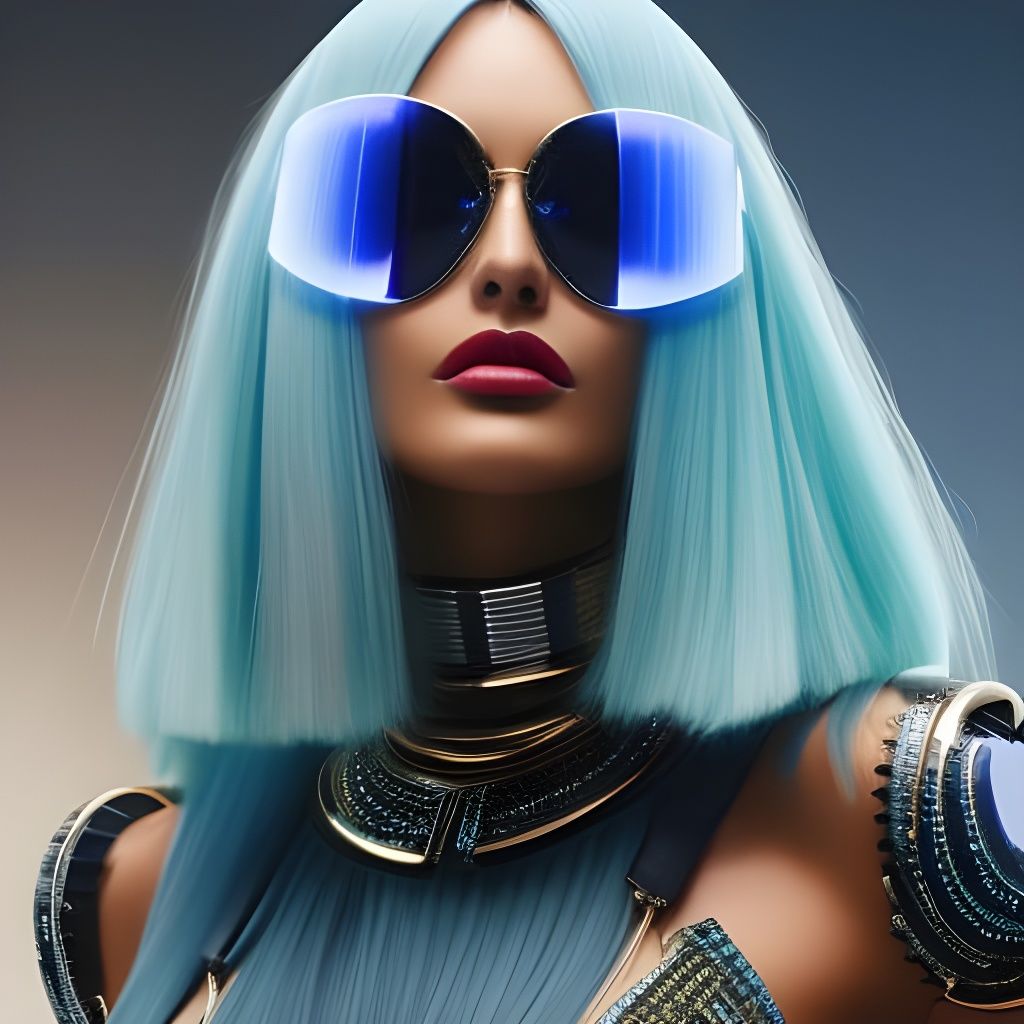 Futuristic Woman of Light: Vogue Cover in Digital Art Style