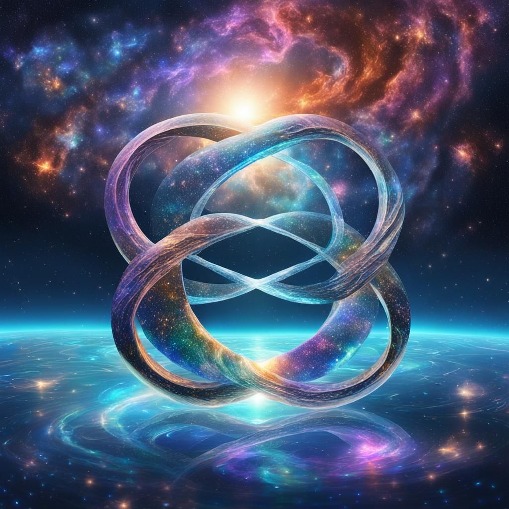 Water Infinity Symbol in Galaxy: Cosmic Illustration