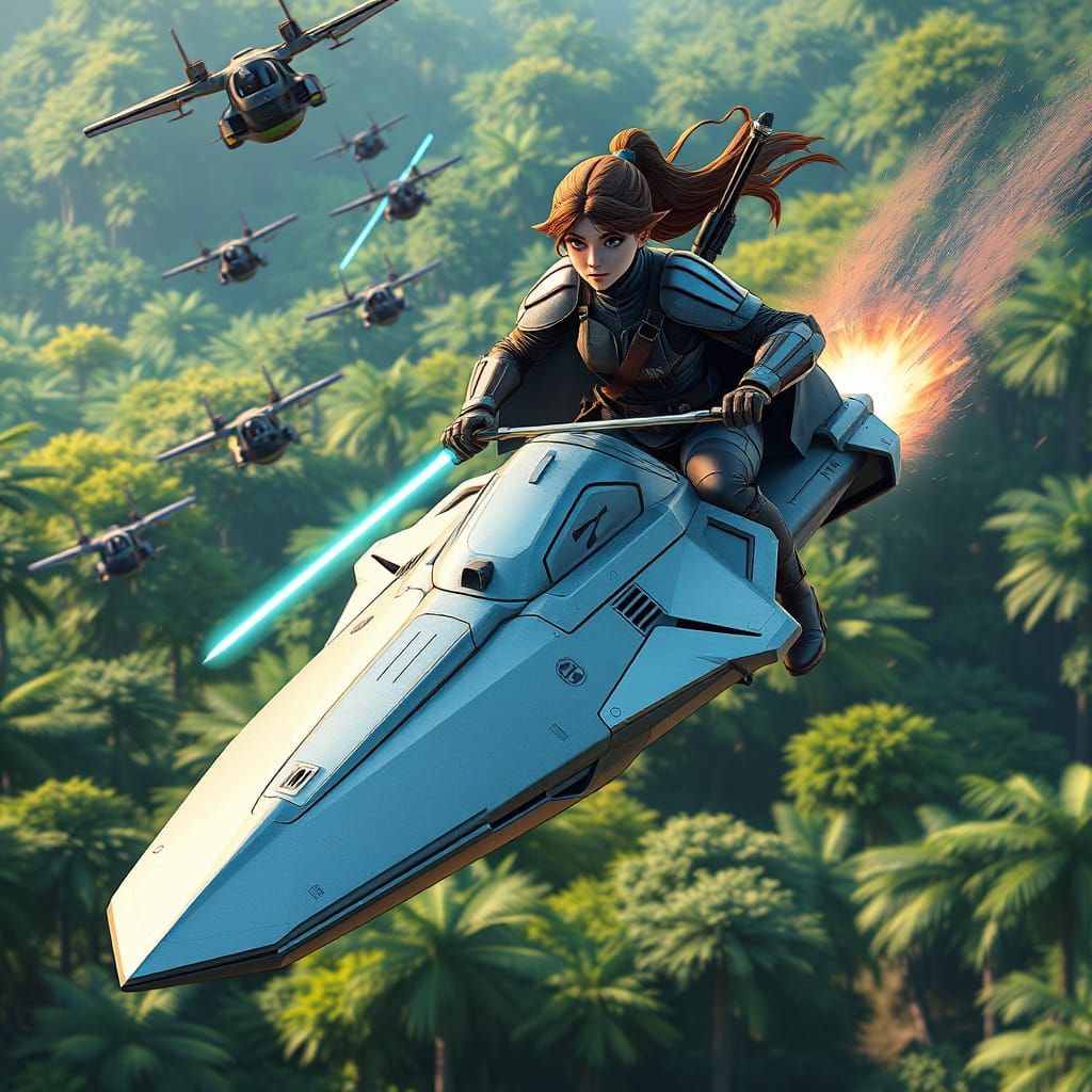 Jedi in Mandalorian Armor Defends Kashyyyk