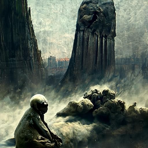 Dark Fantasy Landscape Inspired by Masters