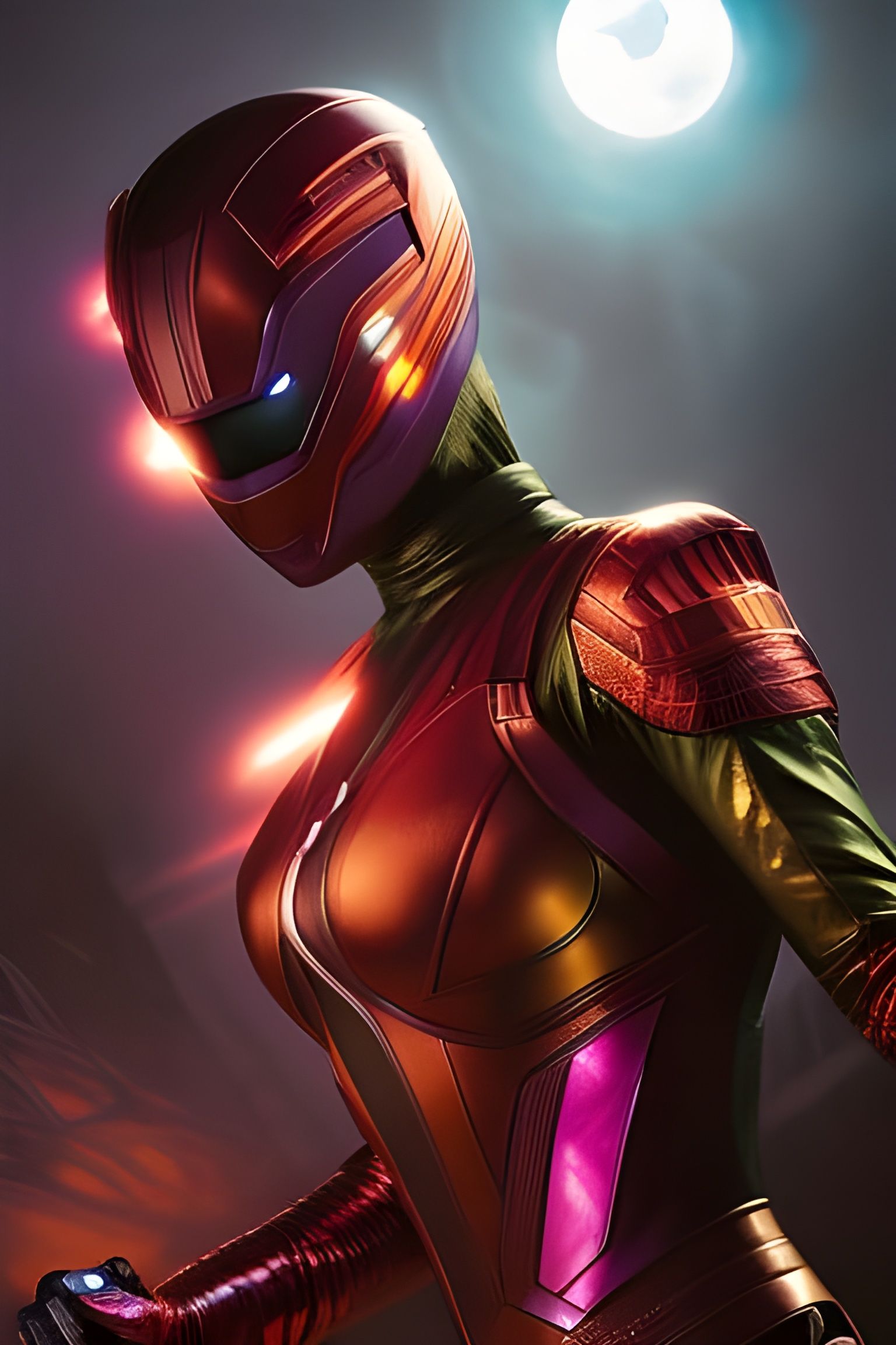 Cybernetic Superheroine Universe in Comic Book Art