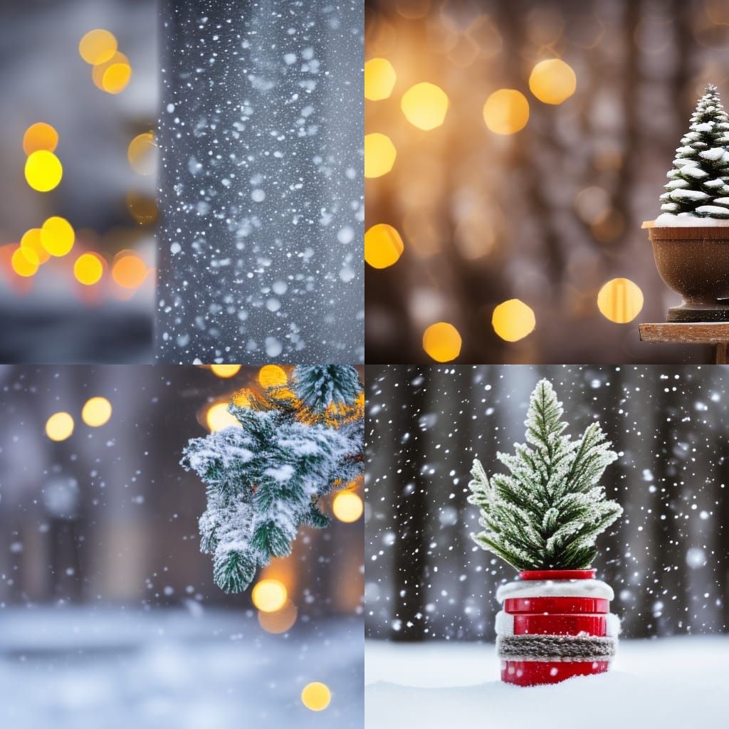 Winter Still-Life with Bokeh Effect, DSLR Photography