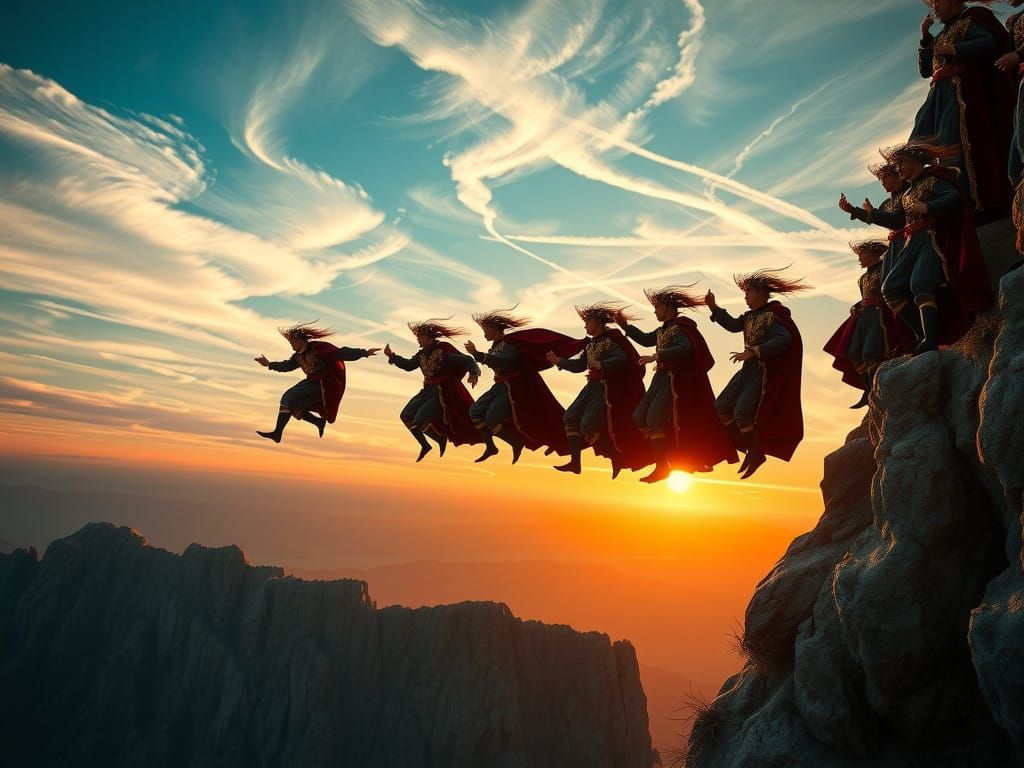 Medieval Lords Soar Across the Abyss in Eerie, Fantastical S...