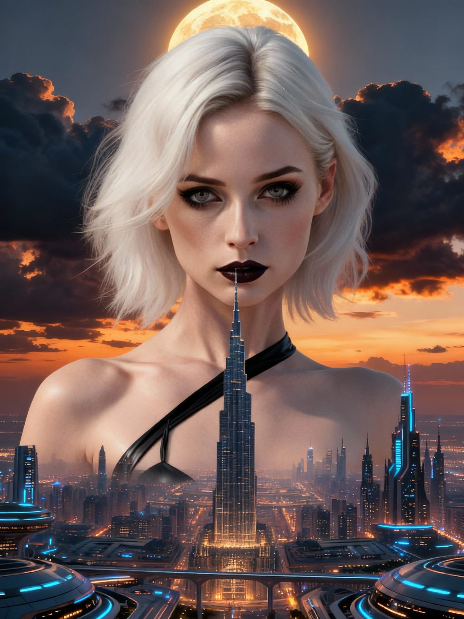 Woman Merges with Vast Natural Landscape