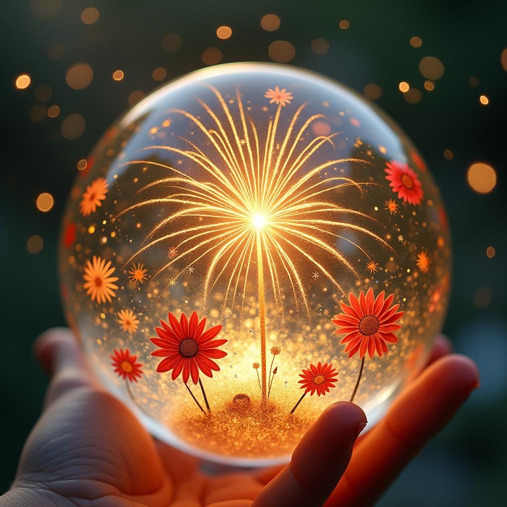 July in Crystal Sphere: Dreamy Ethereal Fantasy