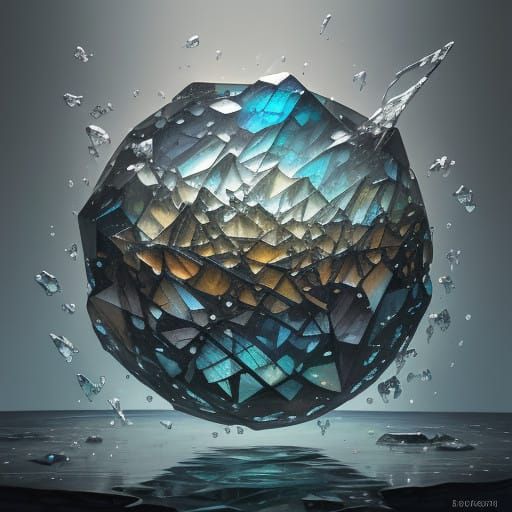 Elegant Chaos: Labradorite and Pearls in a Gouache Masterpie...