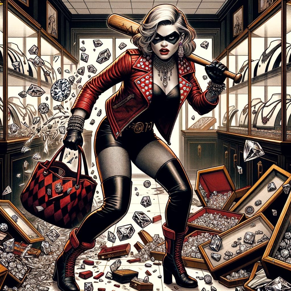 Femme Fatale Heist in a Burst of Color