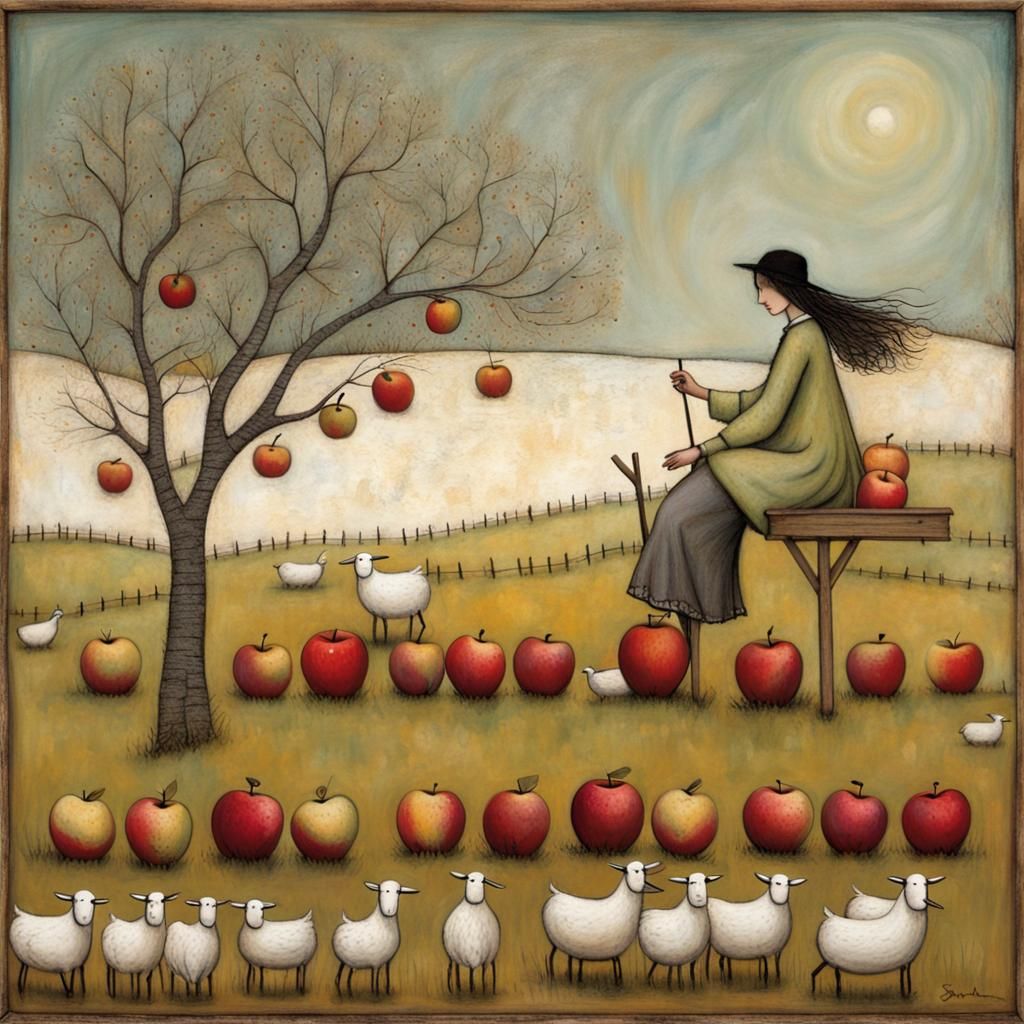 The shepherdess and her flock