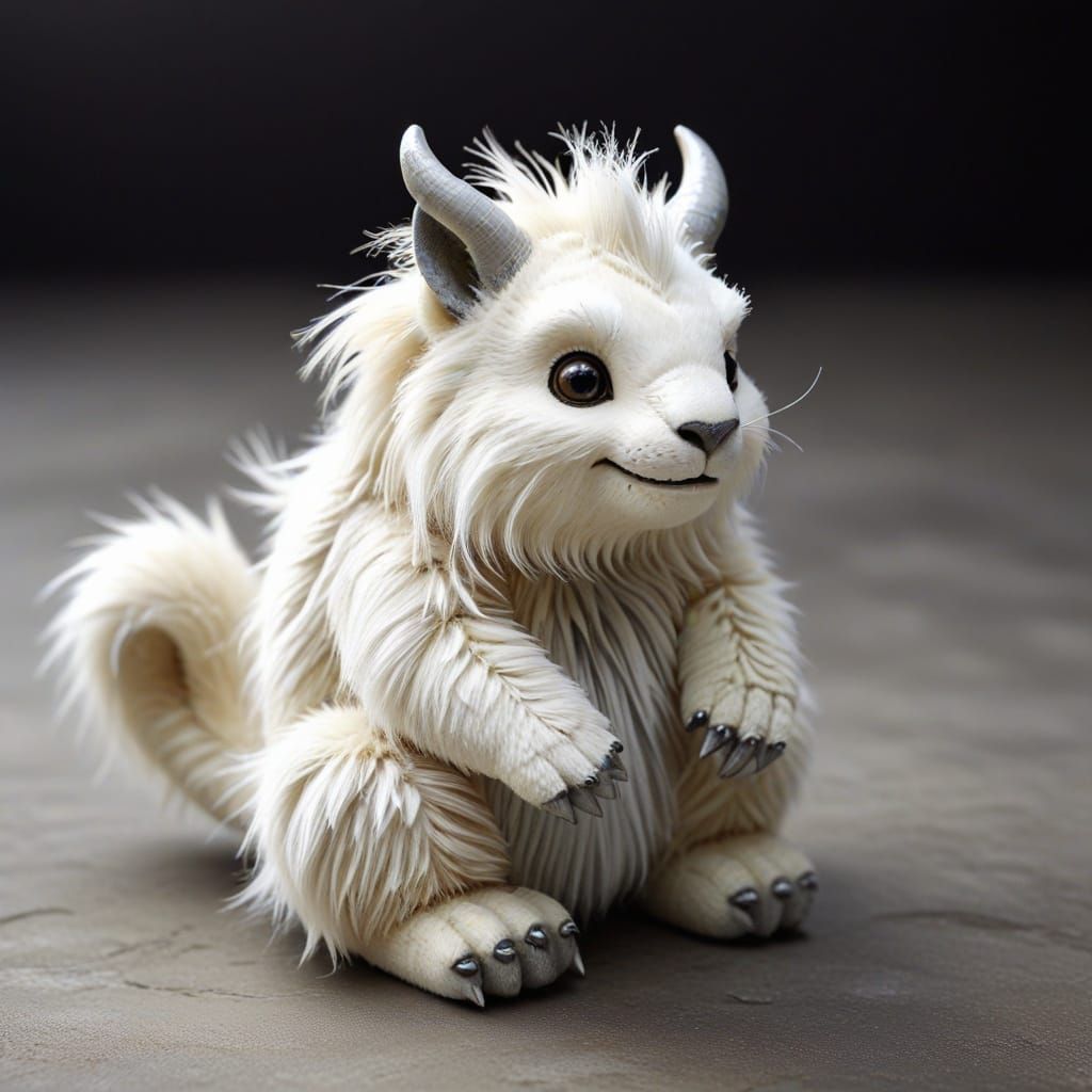 Cenozoic Fantasy Monster with Shiny Furry Coat